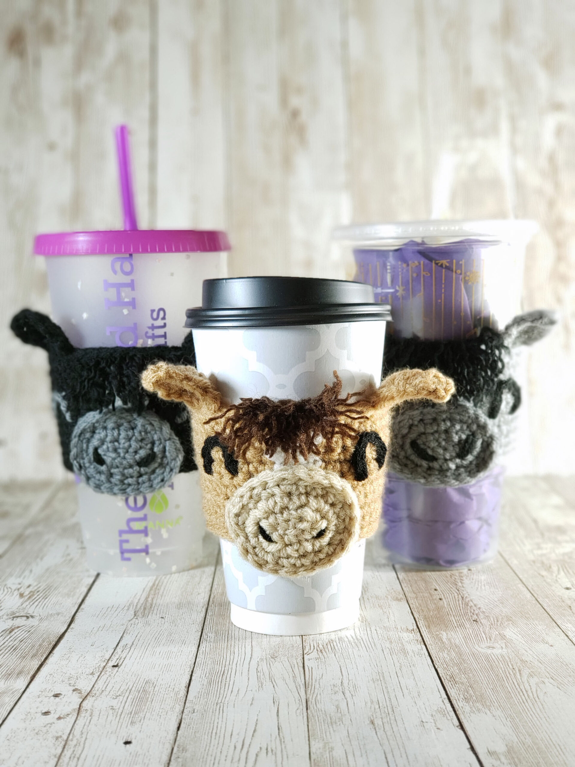 Crochet Pattern: Horse Pony Coffee Cup Tumbler Cozy Drink Sleeve