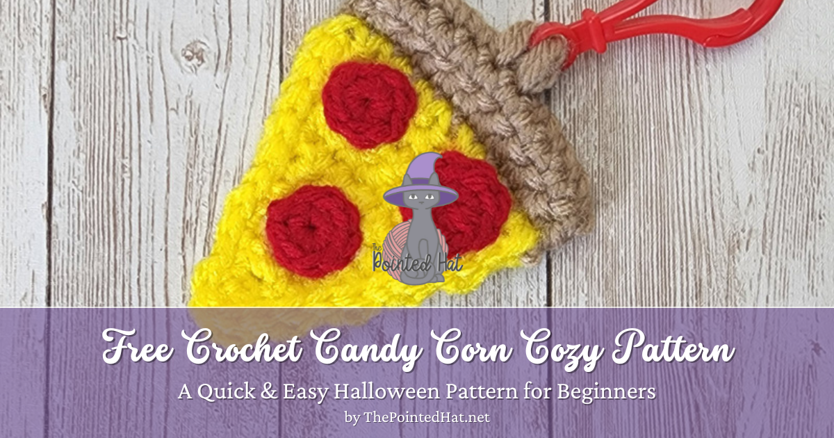 FREE Crochet Pattern: Pizza Slice Keychain